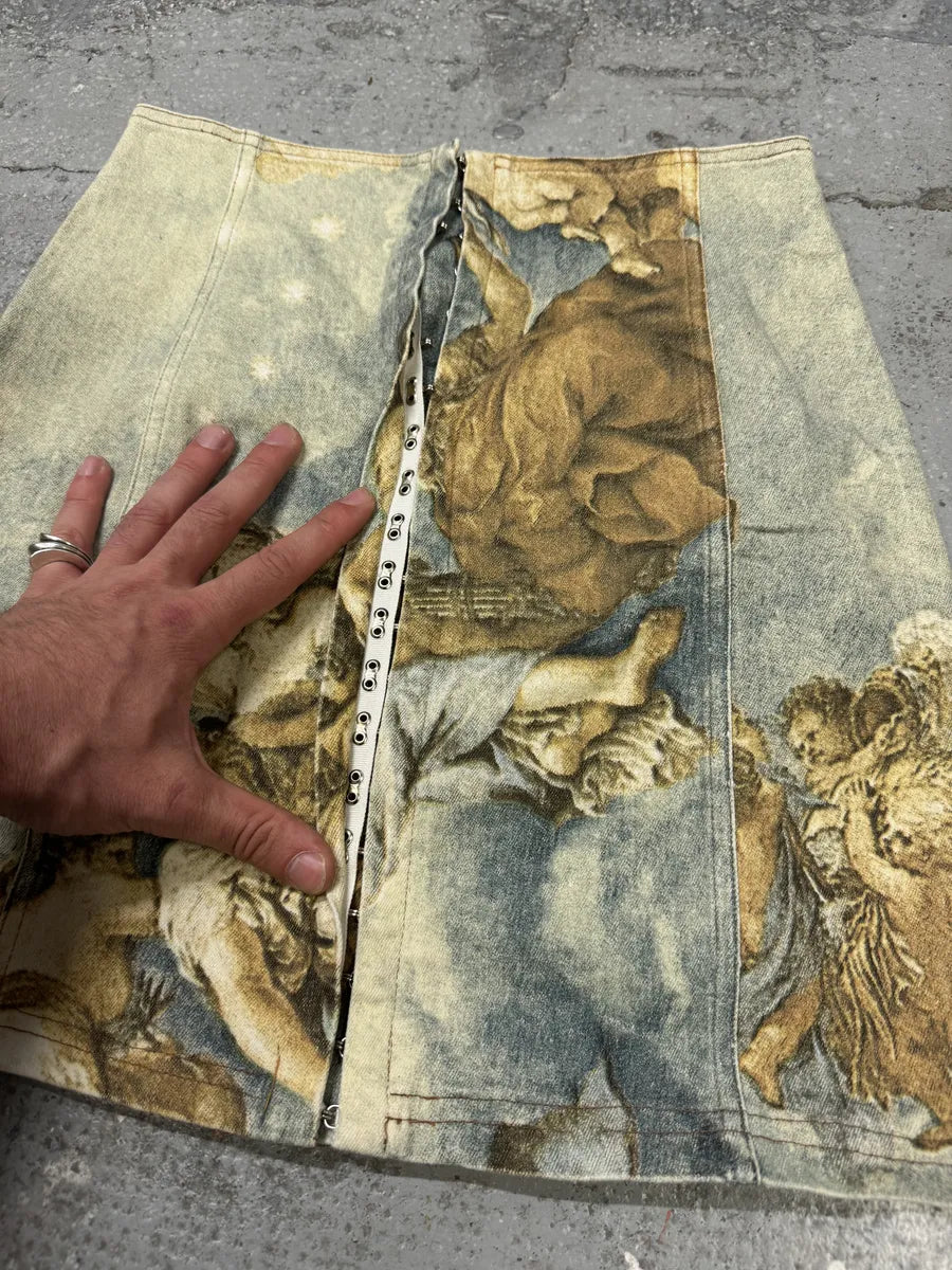 FW1994 Roberto Cavalli Renaissance Royal Print Skirt (XS/S) DQHmllG 5