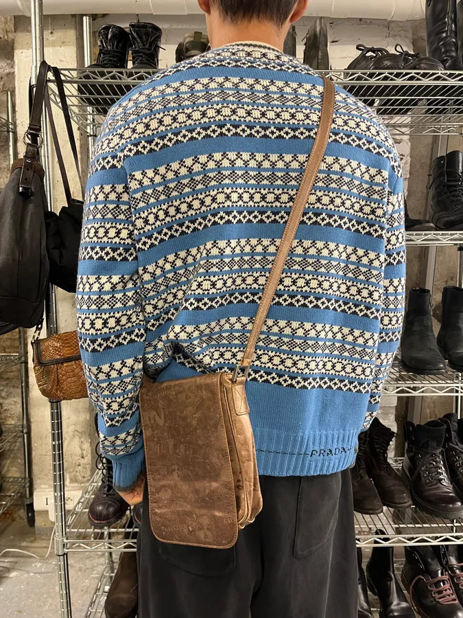 FW1995 Jean Paul Gaultier Dietrich Brown Leather Shoulder Bag YchXoLS 1