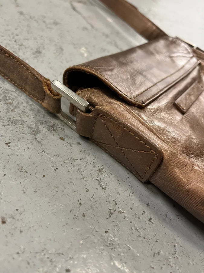 FW1995 Jean Paul Gaultier Dietrich Brown Leather Shoulder Bag YchXoLS 7