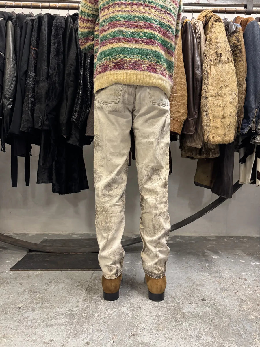 FW1995 Roberto Cavalli Prima Linea Medieval Print Pants (XS/S) nPuniFi 3