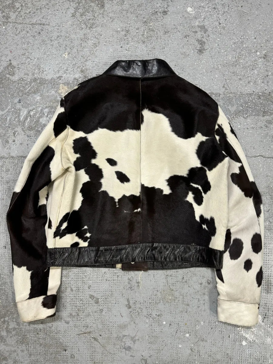 FW1996 Dolce & Gabbana Pony Hair Cow Effect Leather Jacket (S/M) SExLSUT 1