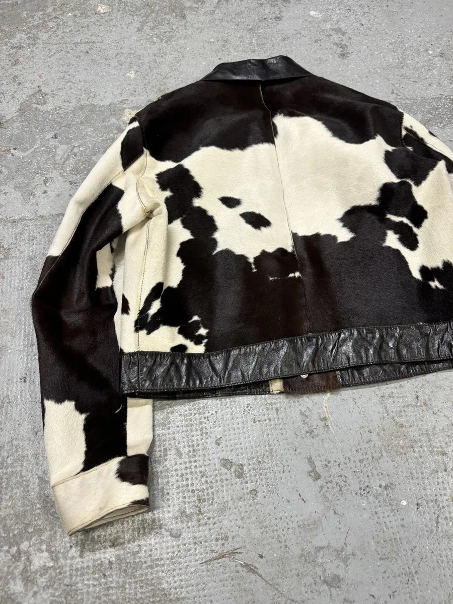 FW1996 Dolce & Gabbana Pony Hair Cow Effect Leather Jacket (S/M) SExLSUT 2