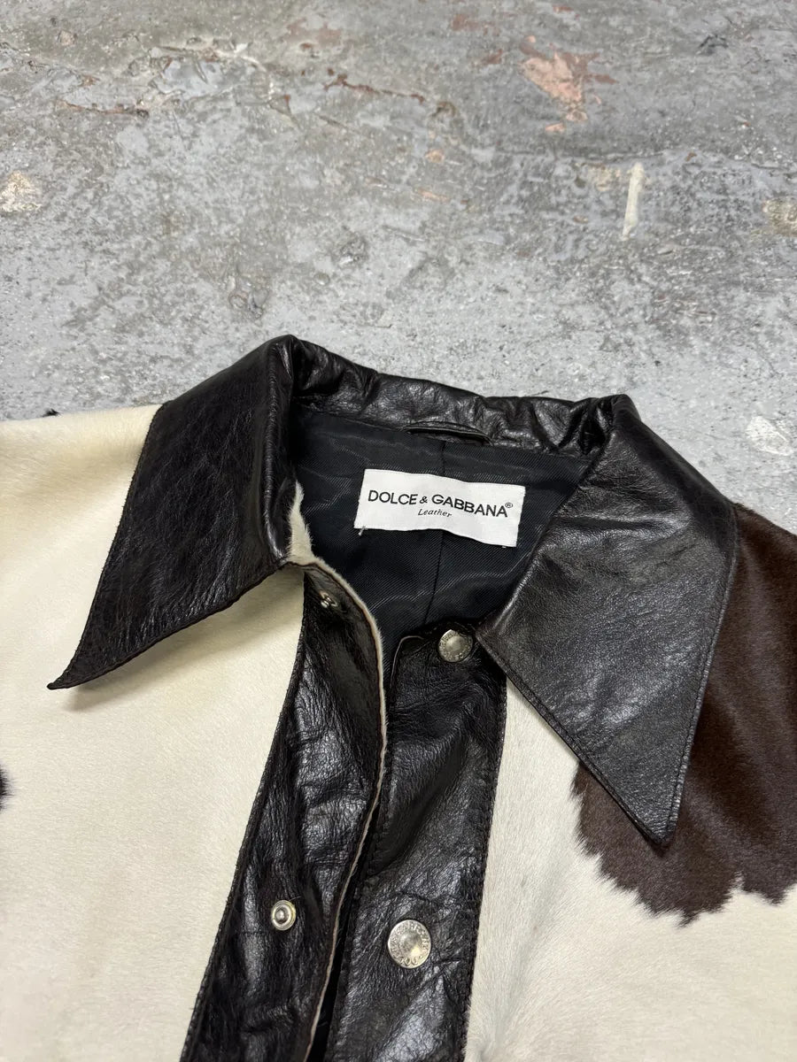 FW1996 Dolce & Gabbana Pony Hair Cow Effect Leather Jacket (S/M) SExLSUT 6
