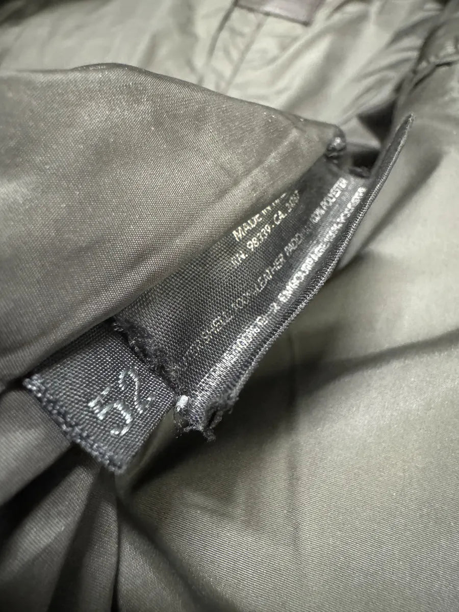 FW1996 Prada Long Black Eroded Leather Jacket RKFEKPQ 7