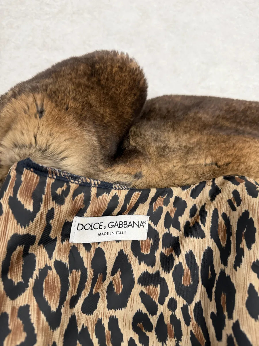 FW1998 Dolce & Gabbana Blue Denim & Fur Jacket ExuvSiC 7