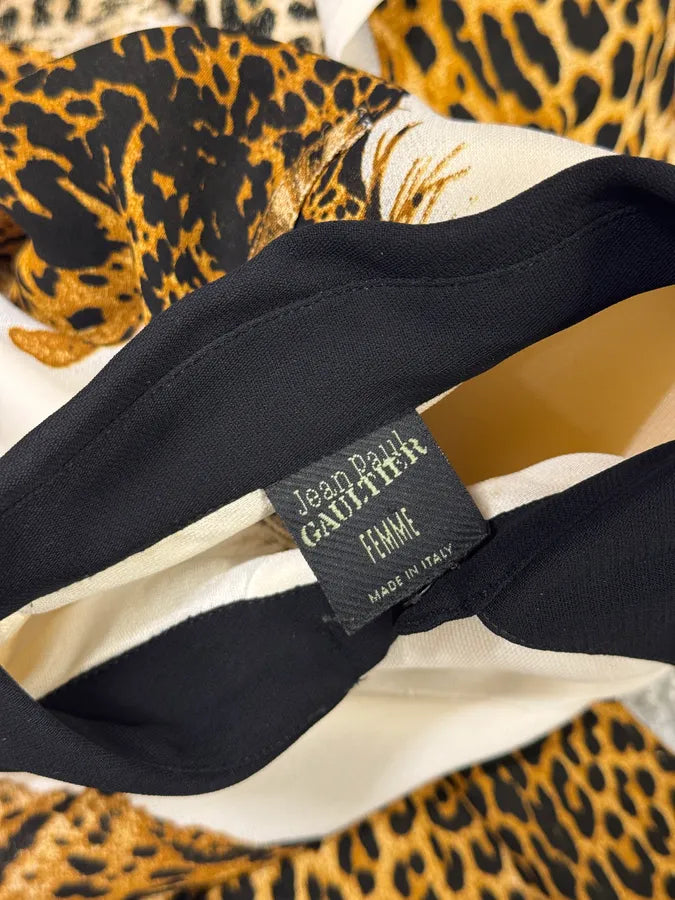FW1998 Jean Paul Gaultier Leopard White Shirt mzbandu 10