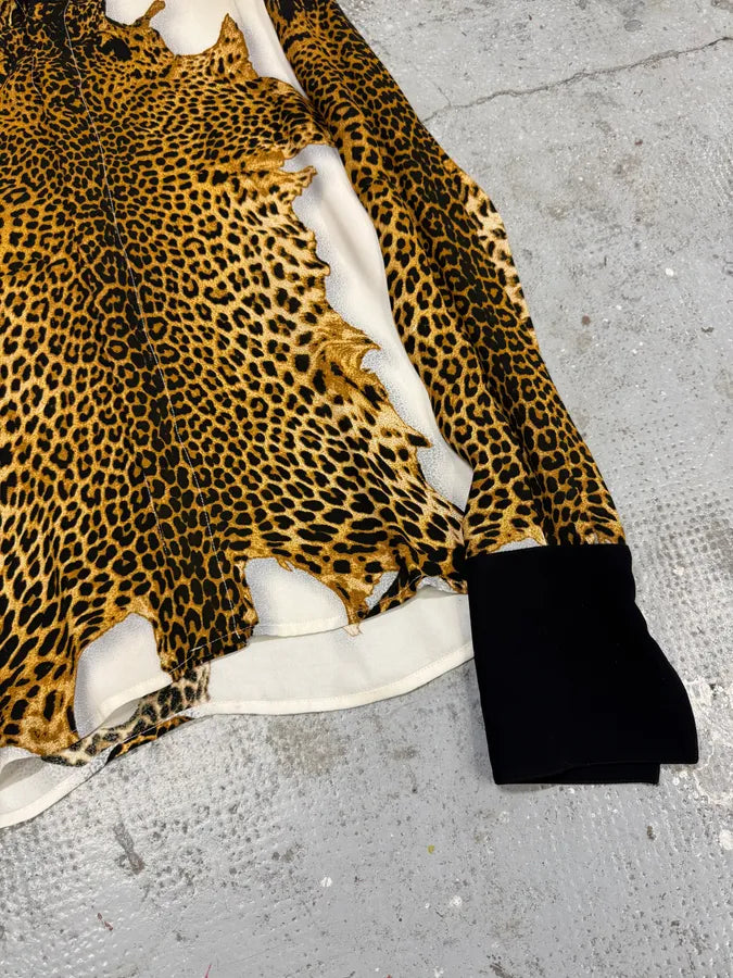FW1998 Jean Paul Gaultier Leopard White Shirt mzbandu 4