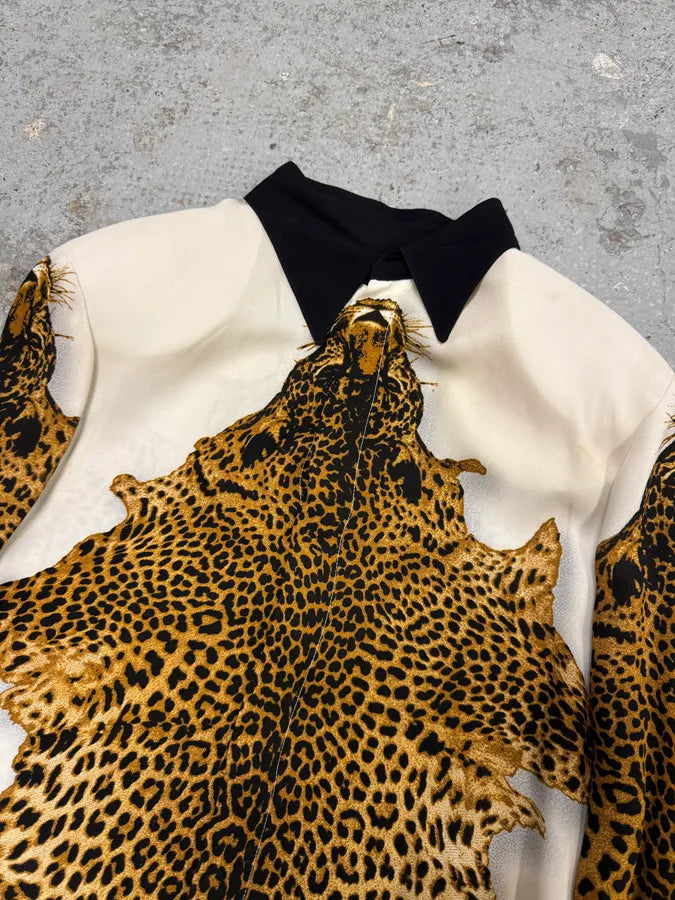 FW1998 Jean Paul Gaultier Leopard White Shirt mzbandu 5