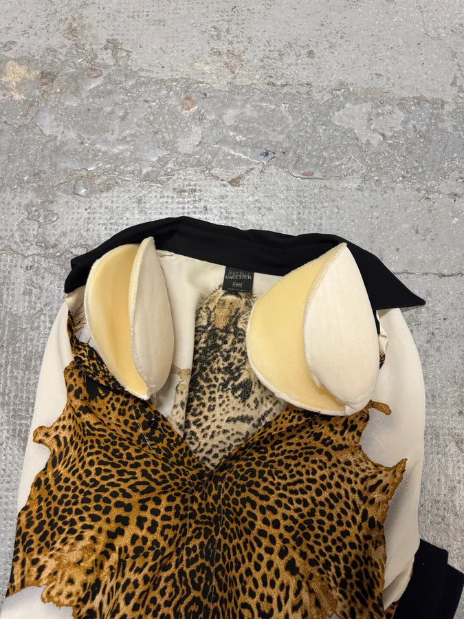 FW1998 Jean Paul Gaultier Leopard White Shirt mzbandu 9