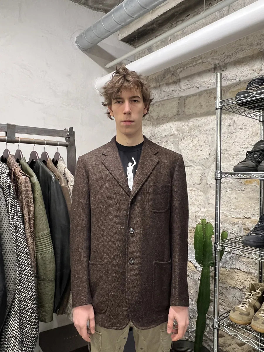 FW1998 Prada Cashmere Brown Blazer Jacket (L) 1