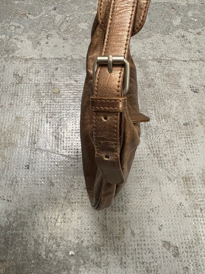 FW1999 Jean Paul Gaultier Marlene Dietrich Golden Brown Leather Bag lswgVsN 5