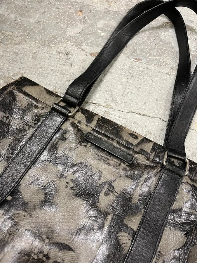 FW1999 Jean Paul Gaultier Marlene Dietrich Grey Leather Bag (OS) AdnhSWT 7
