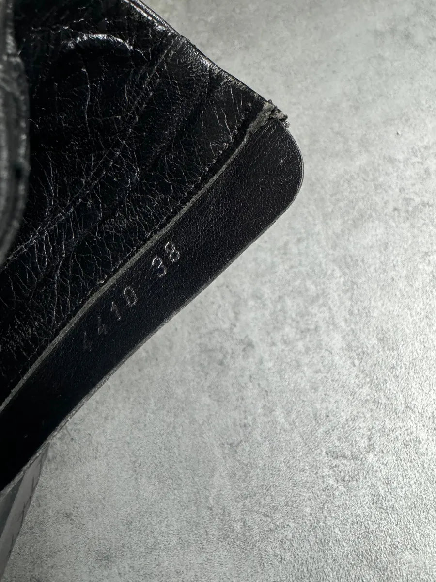 FW1999 Prada Ankle Vibram Black Leather Boots PJbujqT 6