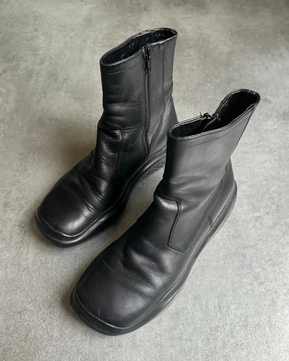 FW1999 Prada Ankle Vibram Black Leather Boots – Dolce Vita Hub