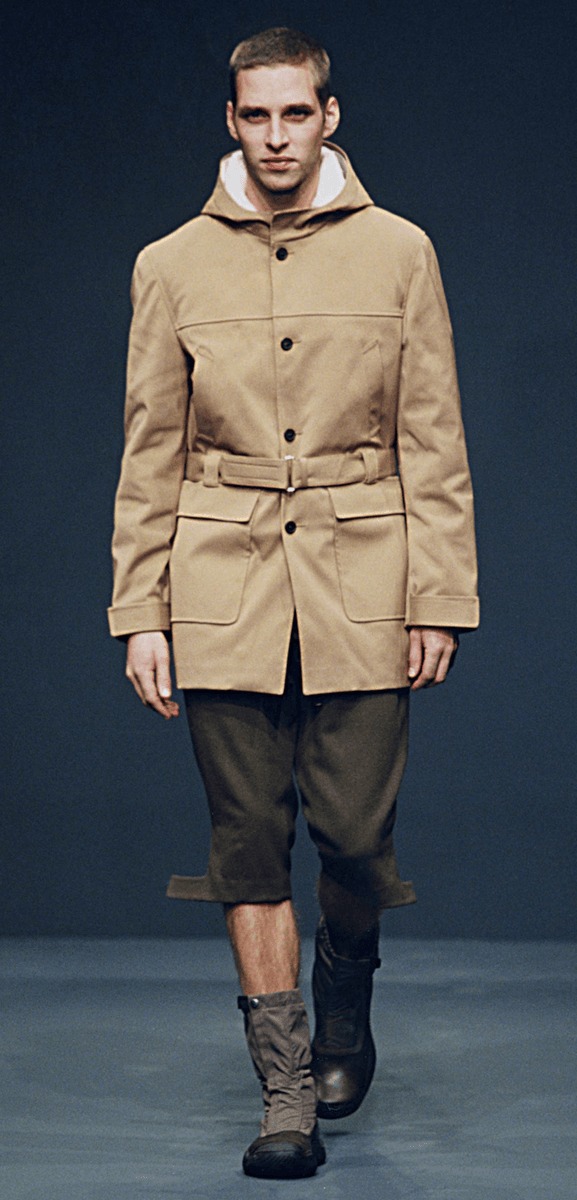 FW1999 Prada Beige Buttoned Hooded 2 in 1 Coat jwxBzzL 1