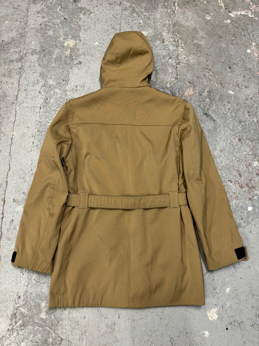 FW1999 Prada Beige Buttoned Hooded 2 in 1 Coat jwxBzzL 2