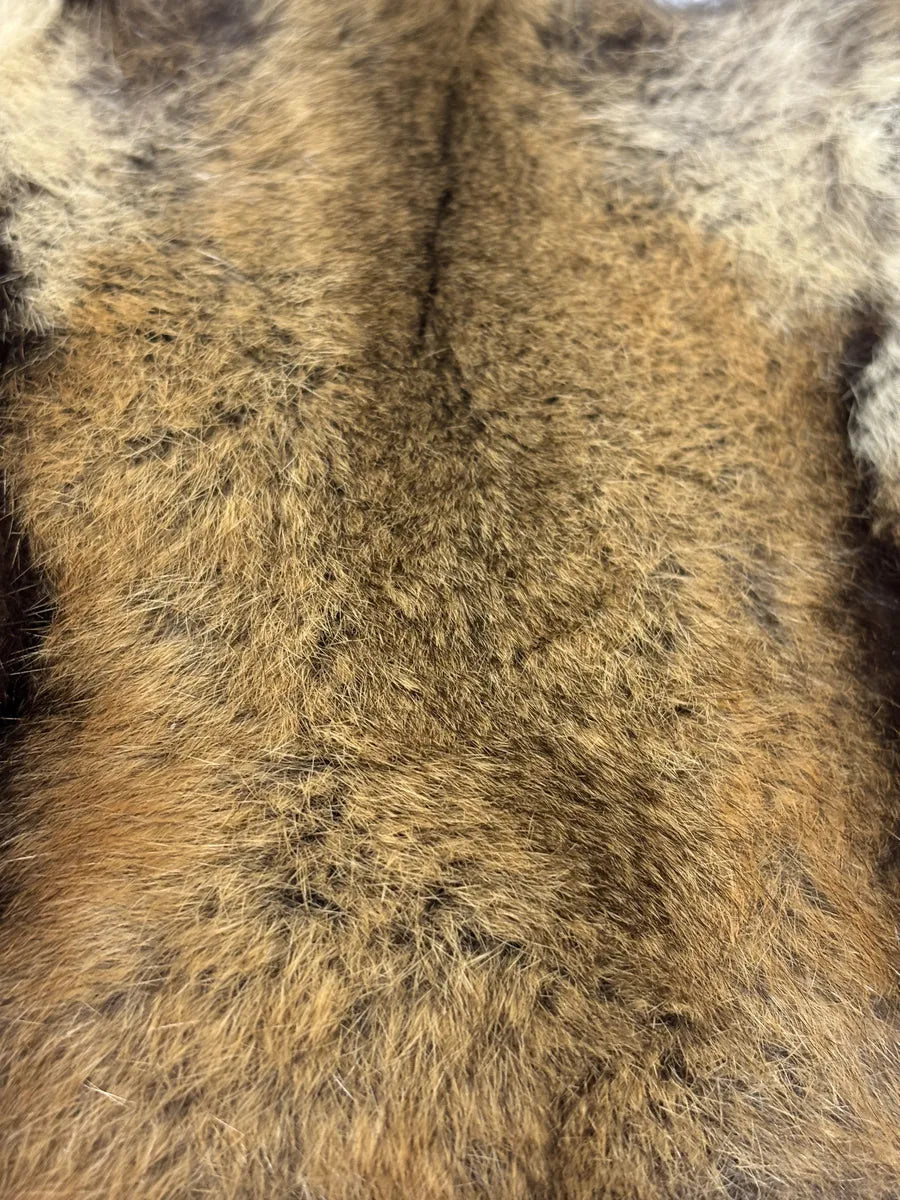 FW1999 Prada Beige Canvas & Brown Leather Fur Shoulder Bag pVHVLgj 3