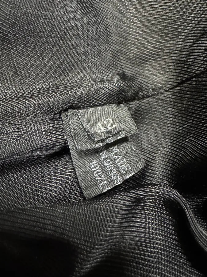 FW1999 Prada Biker Padded Black Leather Jacket (S/M) MKBOfGj 7