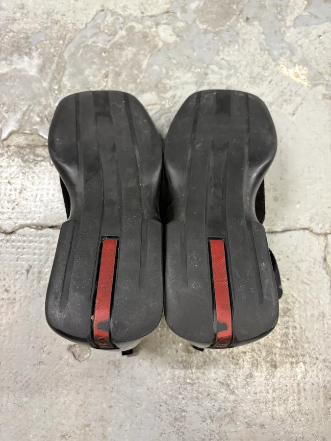 FW1999 Prada Black Hybrid High Leather Strap Shoes ZzZunNU 6