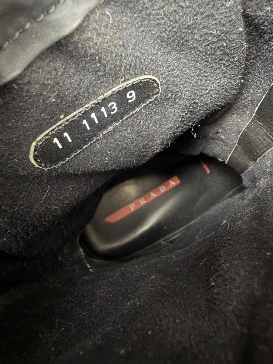 FW1999 Prada Black Hybrid Leather Boots TDmdUtr 10