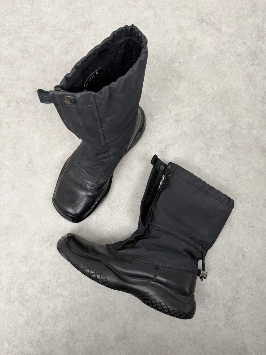 FW1999 Prada Black Hybrid Leather Boots TDmdUtr 14