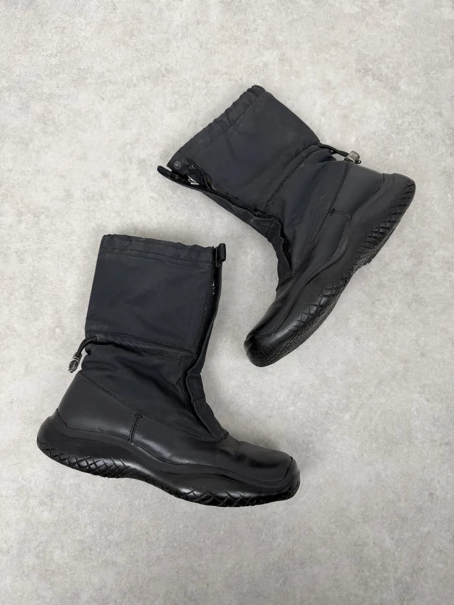 FW1999 Prada Black Hybrid Leather Boots TDmdUtr 2
