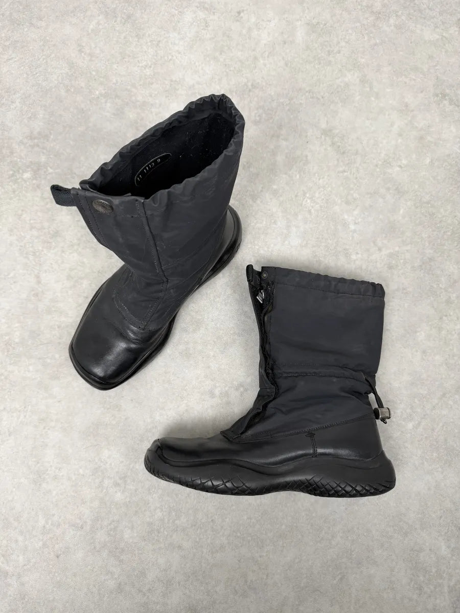 FW1999 Prada Black Hybrid Leather Boots TDmdUtr 5