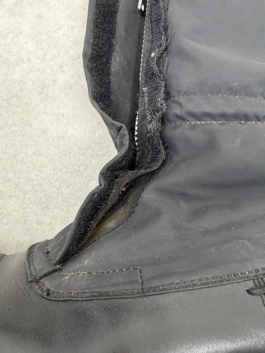 FW1999 Prada Black Hybrid Leather Boots TDmdUtr 7