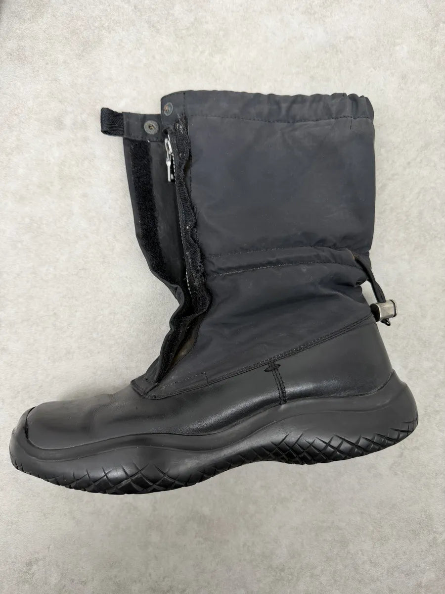 FW1999 Prada Black Hybrid Leather Boots TDmdUtr 8
