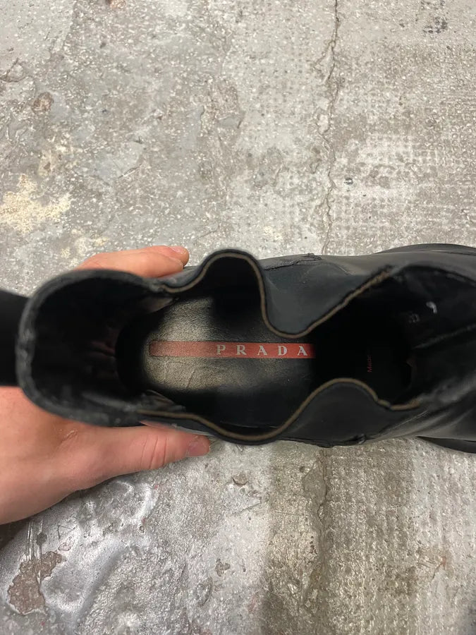 FW1999 Prada Black Leather Boots (43eu/us9.5) 9