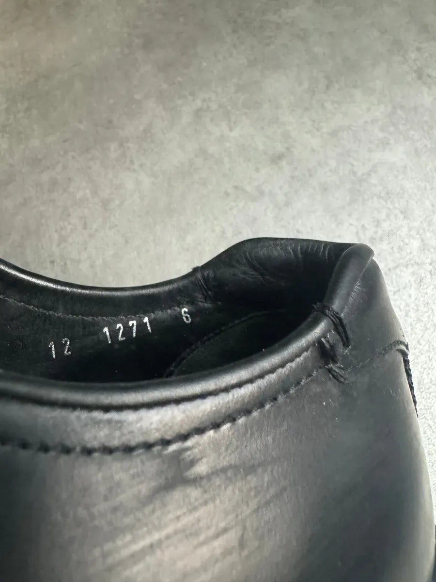 FW1999 Prada Black Leather Derby Square Toe Shoes YPZvcjV 9