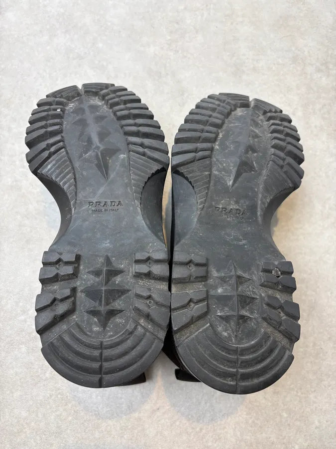 FW1999 Prada Black Leather Vibram Boots tQANjjX 7