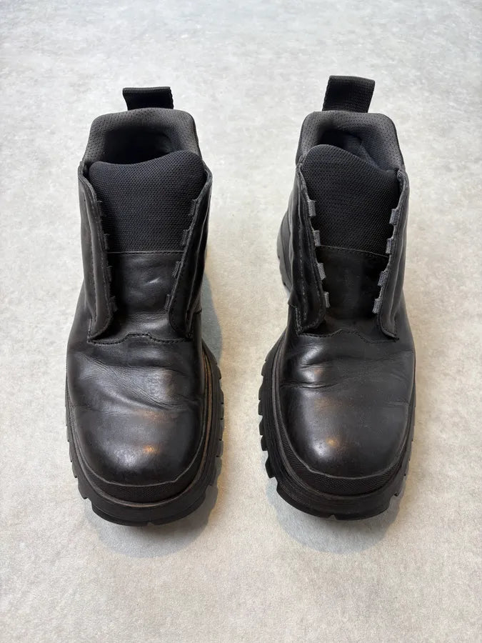 FW1999 Prada Black Leather Vibram Boots tQANjjX 1