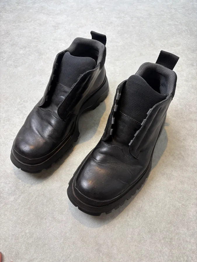 FW1999 Prada Black Leather Vibram Boots tQANjjX 2