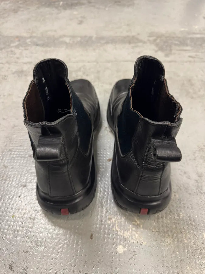 FW1999 Prada Black Leather Vibram Boots pibqwfW 4