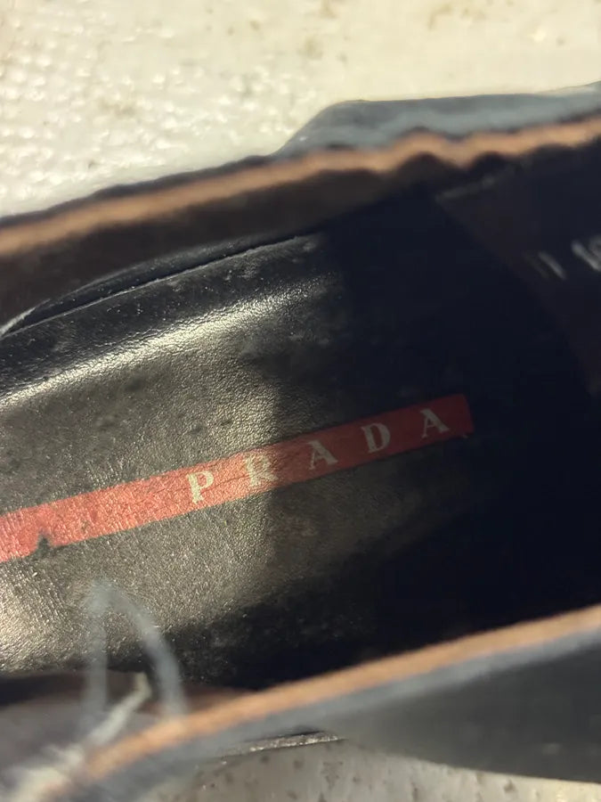 FW1999 Prada Black Leather Vibram Boots pibqwfW 7