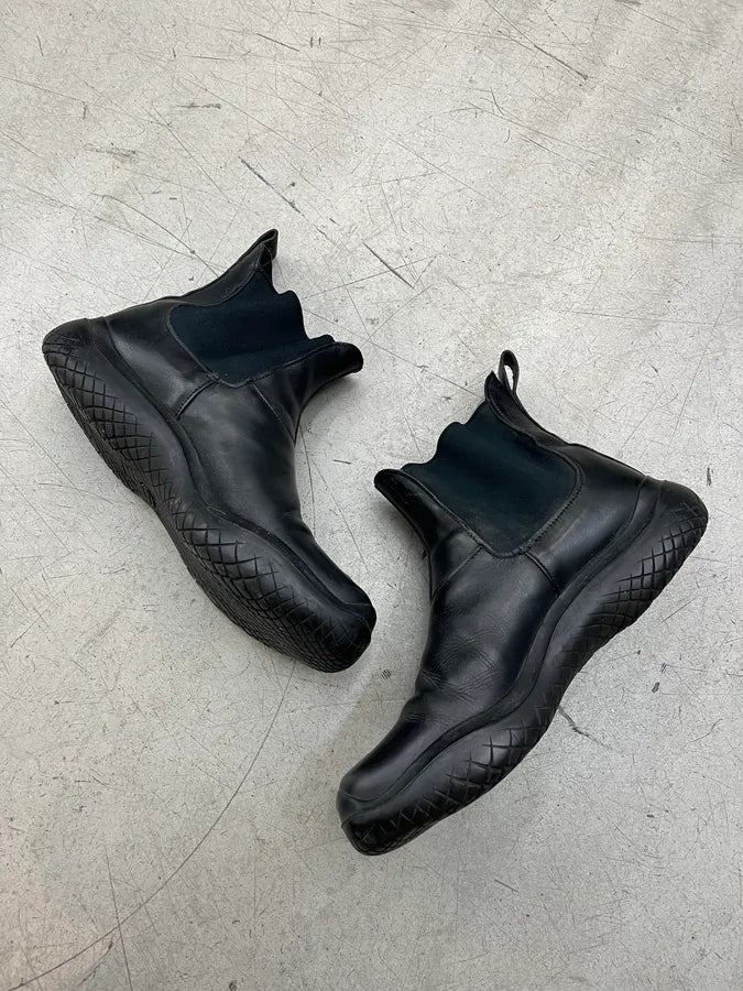 FW1999 Prada Black Leather Vibram Boots YHnvlTL 2