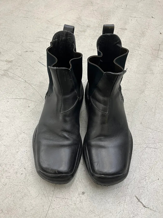 FW1999 Prada Black Leather Vibram Boots YHnvlTL 3
