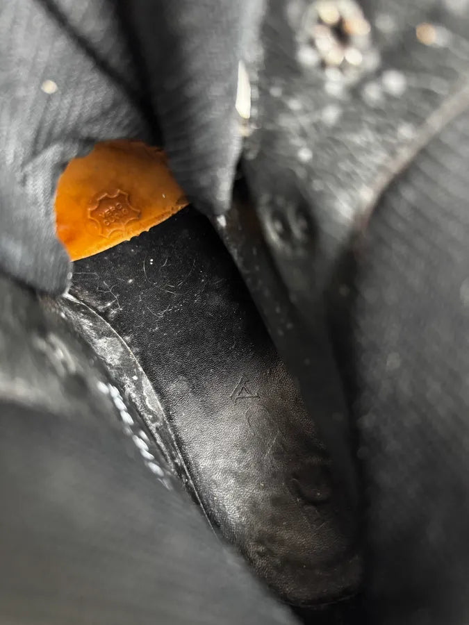 FW1999 Prada Black Leather Vibram Hiking Boots FaHcZlA 5