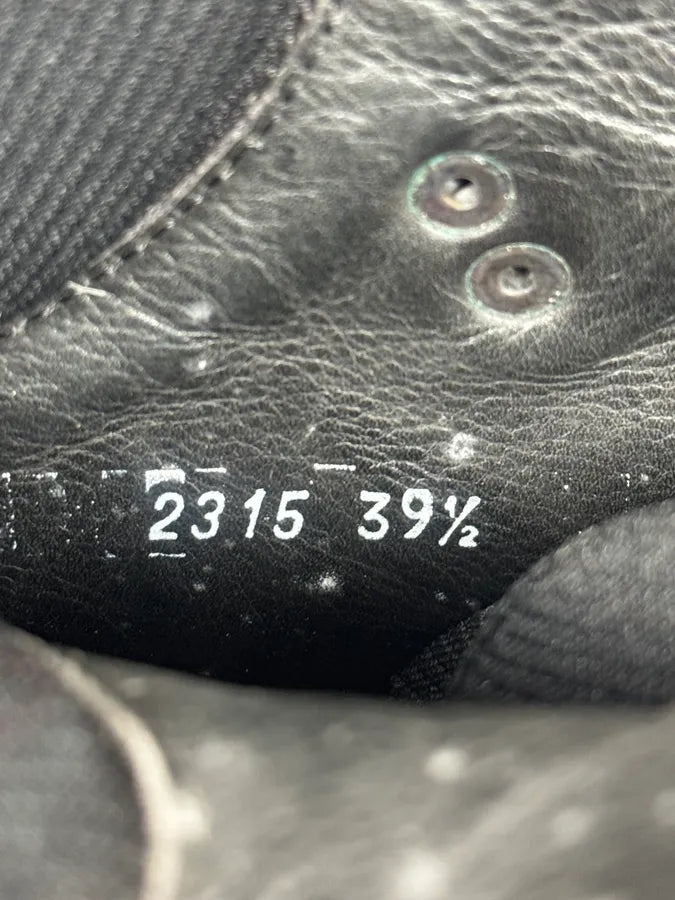 FW1999 Prada Black Leather Vibram Hiking Boots FaHcZlA 6