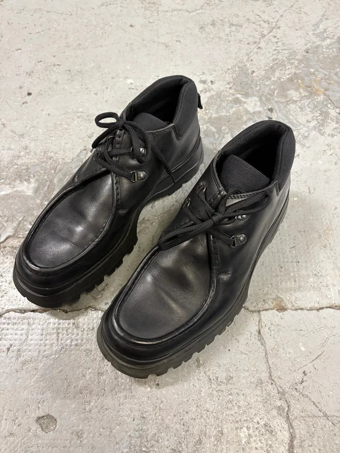 FW1999 Prada Black Leather Vibram Shoes (44eu/us10) mDsCAYk 2
