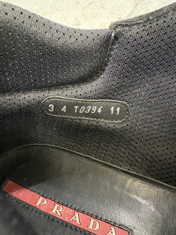 FW1999 Prada Black Leather Vibram Shoes (44eu/us10) mDsCAYk 8