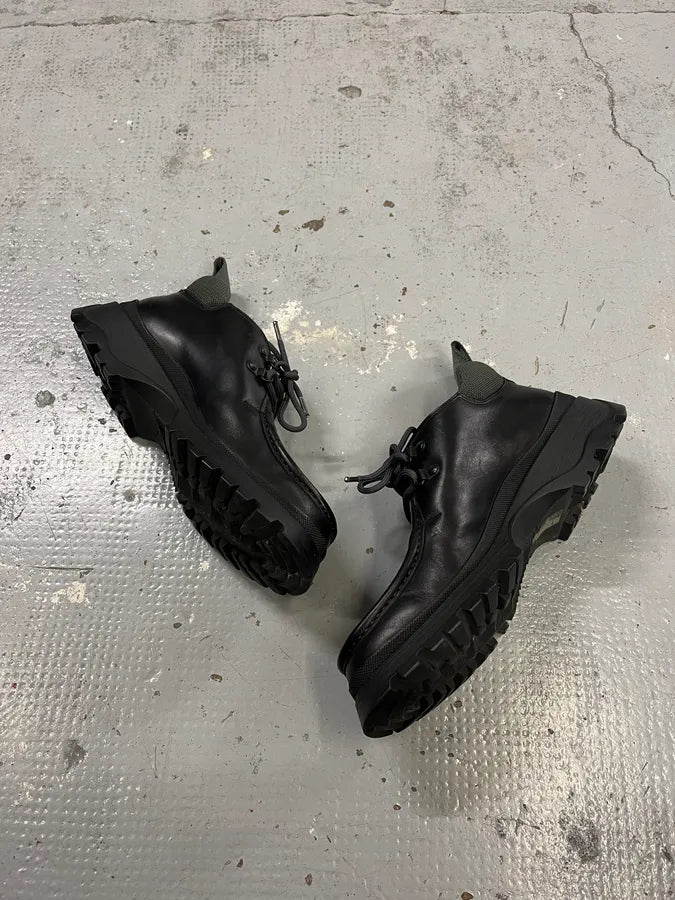 FW1999 Prada Black Premium Leather Vibram Boots eWgfmUt 2