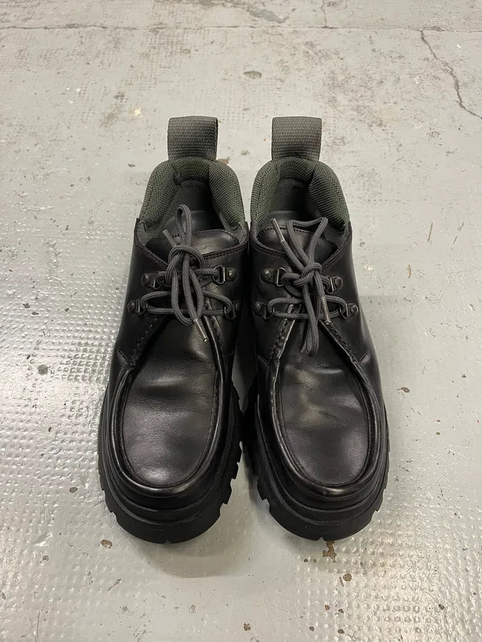 FW1999 Prada Black Premium Leather Vibram Boots eWgfmUt 3