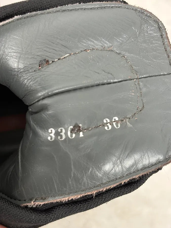 FW1999 Prada Black Vibram Prenium Leather Boots tCkcflH 8