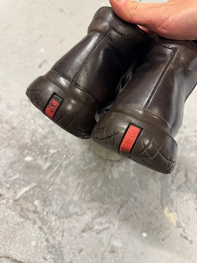 FW1999 Prada Brown Leather Boots (42eu/us8.5) 4