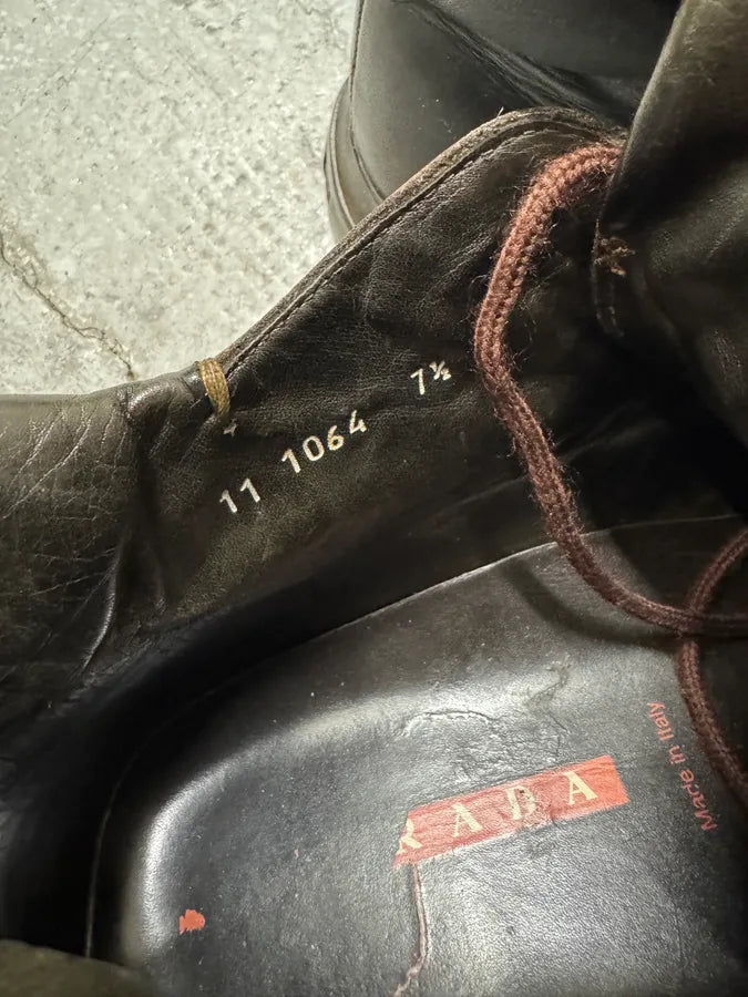 FW1999 Prada Brown Leather Boots (42eu/us8.5) 7