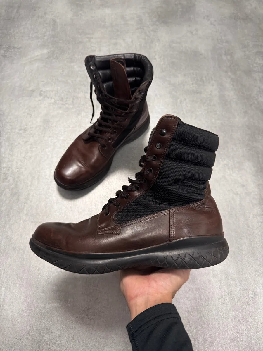 FW1999 Prada Brown Leather High Boots (43eu/us9.5) 1