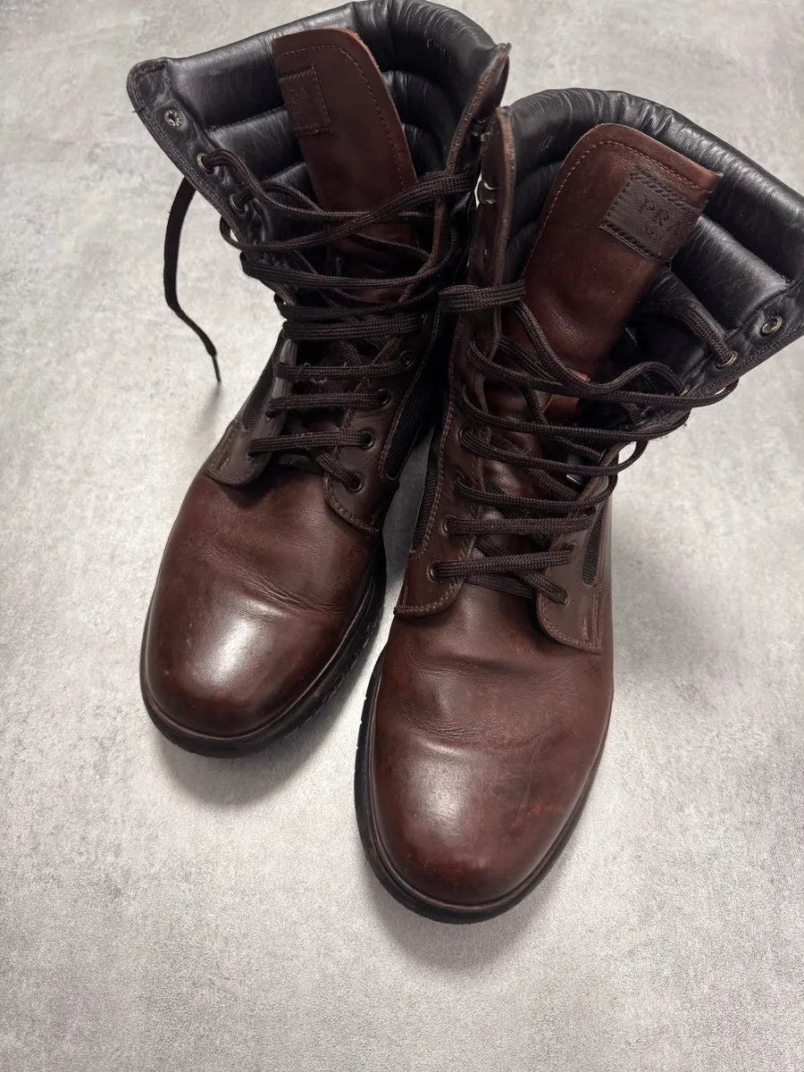 FW1999 Prada Brown Leather High Boots (43eu/us9.5) 4