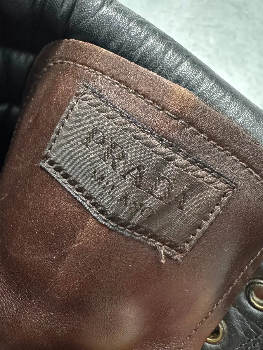 FW1999 Prada Brown Leather High Boots (43eu/us9.5) 8
